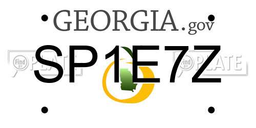 SP1E7Z Georgia License Plate