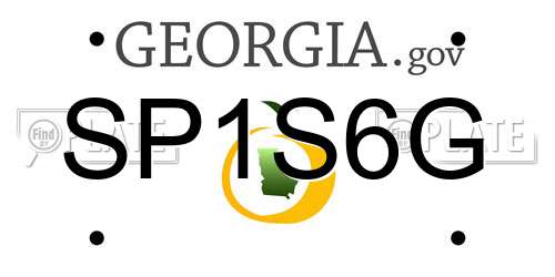 SP1S6G Georgia License Plate