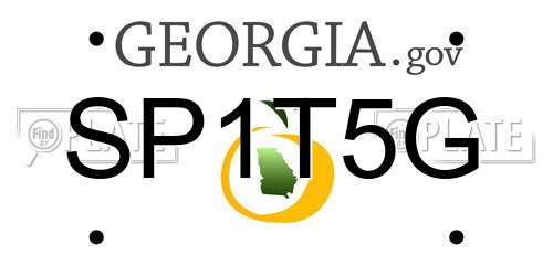 SP1T5G Georgia License Plate