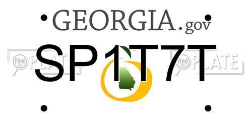 SP1T7T Georgia License Plate