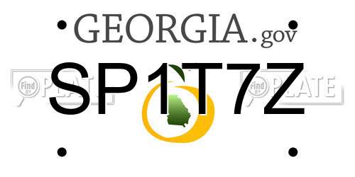SP1T7Z Georgia License Plate