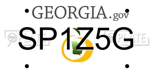 SP1Z5G Georgia License Plate