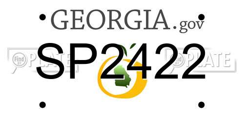 SP2422 Georgia License Plate