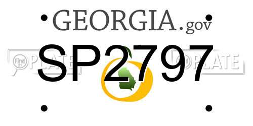 SP2797 Georgia License Plate