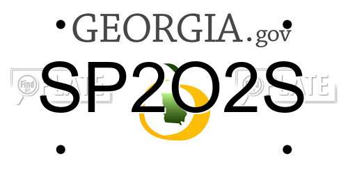 SP2O2S Georgia License Plate