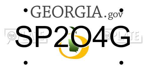 SP2O4G Georgia License Plate