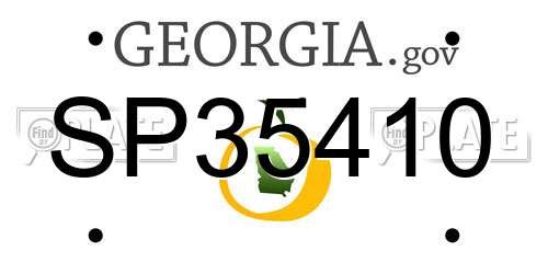 SP35410 Georgia License Plate
