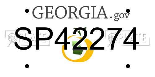 SP42274 Georgia License Plate