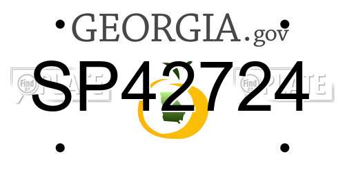SP42724 Georgia License Plate