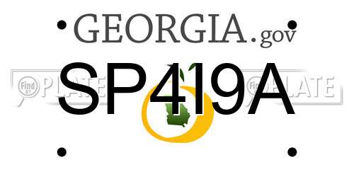 SP4I9A Georgia License Plate