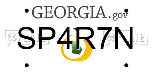 SP4R7N Georgia License Plate