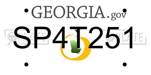 SP4T251 Georgia License Plate