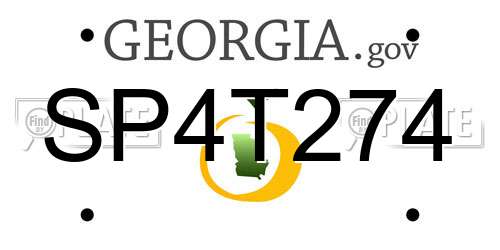 SP4T274 Georgia License Plate