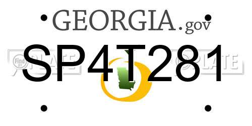 SP4T281 Georgia License Plate
