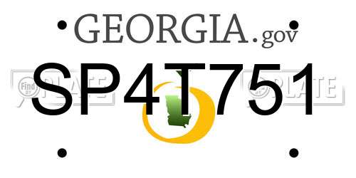 SP4T751 Georgia License Plate