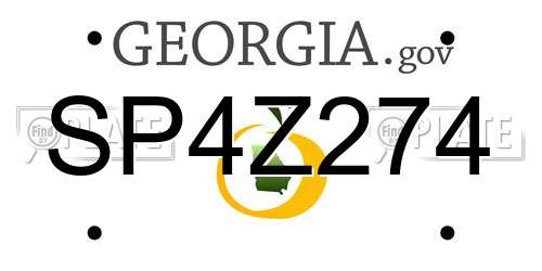 SP4Z274 Georgia License Plate