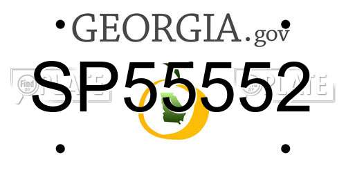 SP55552 Georgia License Plate