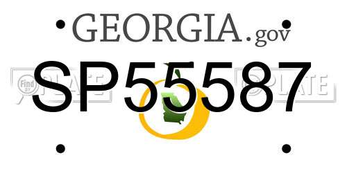 SP55587 Georgia License Plate