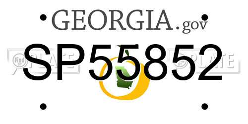 SP55852 Georgia License Plate
