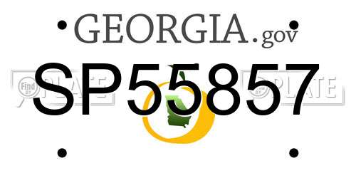 SP55857 Georgia License Plate