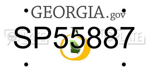SP55887 Georgia License Plate