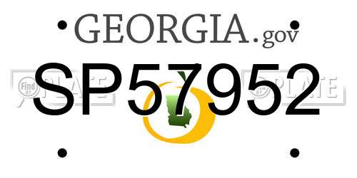 SP57952 Georgia License Plate