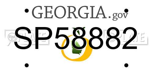 SP58882 Georgia License Plate