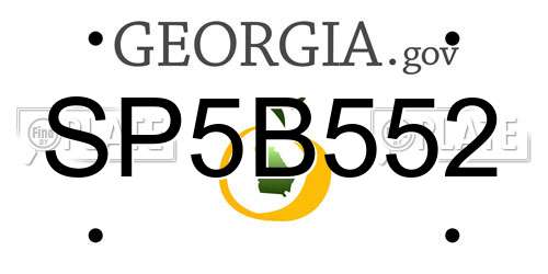 SP5B552 Georgia License Plate
