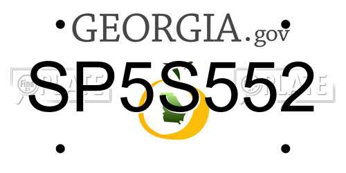 SP5S552 Georgia License Plate