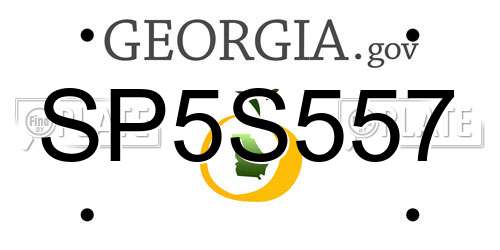 SP5S557 Georgia License Plate