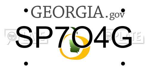 SP7O4G Georgia License Plate