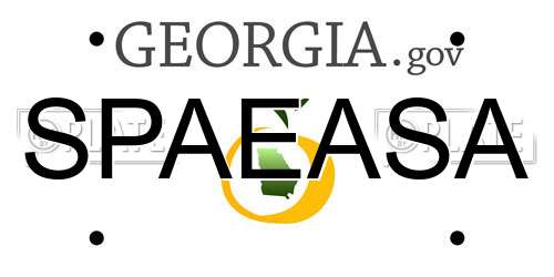 SPAEASA Georgia License Plate