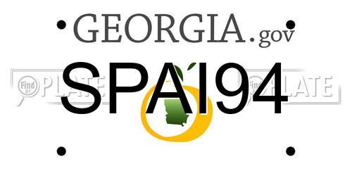 SPAI94 Georgia License Plate