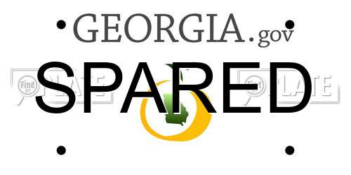 SPARED Georgia License Plate