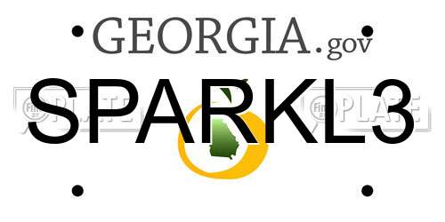 SPARKL3 Georgia License Plate