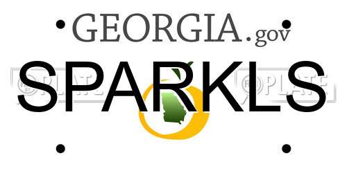 SPARKLS Georgia License Plate