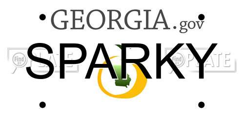 SPARKY Georgia License Plate
