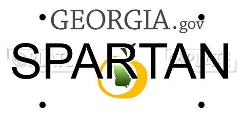 SPARTAN Georgia License Plate