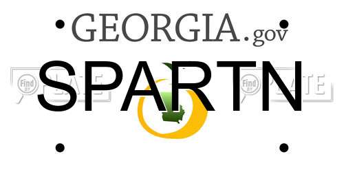SPARTN Georgia License Plate