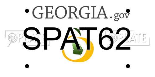 SPAT62 Georgia License Plate