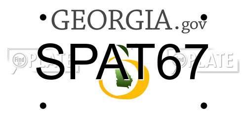 SPAT67 Georgia License Plate