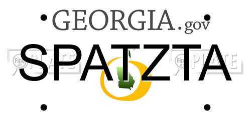 SPATZTA Georgia License Plate