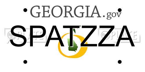 SPATZZA Georgia License Plate