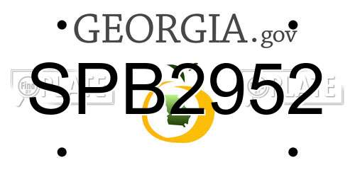 SPB2952 Georgia License Plate
