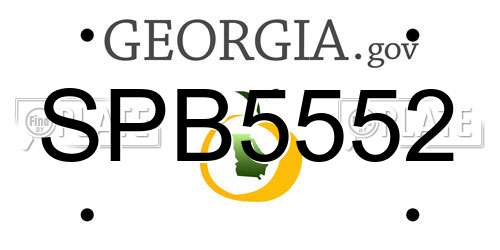 SPB5552 Georgia License Plate
