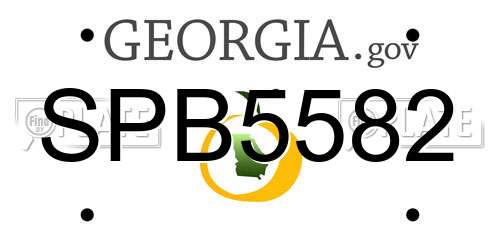 SPB5582 Georgia License Plate