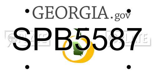 SPB5587 Georgia License Plate