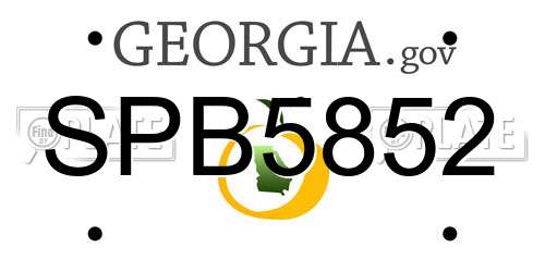 SPB5852 Georgia License Plate