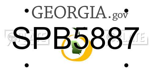 SPB5887 Georgia License Plate