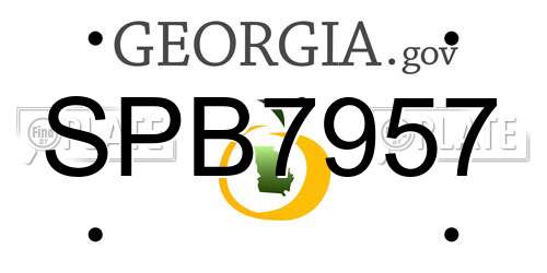 SPB7957 Georgia License Plate